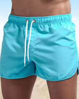 VINCENT | KURZE HERREN-BADEHOSE in Blau