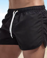 VINCENT | KURZE HERREN-BADEHOSE in Schwarz