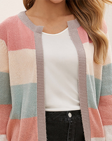 ESTER - Bequeme strickjacke in Rosa grün