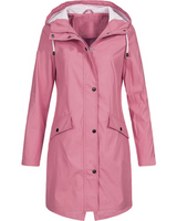 Ursula | Damen Wintermantel mit Frontreißverschluss und Taschen in Rosa