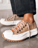 Plateau-Sneaker Mit Schnürung - Evelyn in Braun