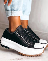Plateau-Sneaker Mit Schnürung - Evelyn in Schwarz