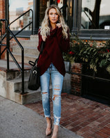 LAURENE | Elegant gestrickter Pullover in Rot