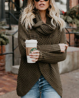 LAURENE | Elegant gestrickter Pullover in Armeegrün