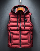 Yavina | Bequeme Winterweste mit Kapuze in Rot