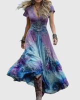 Karisa - besticktes Corsagenkleid in Blau