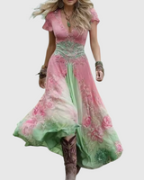 Karisa - besticktes Corsagenkleid in Rosa