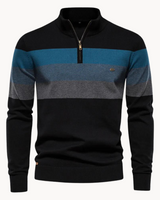 Pullover Mit Halbzipper - Keanu in Schwarz