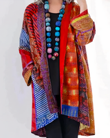 Rozenna – Strickjacke Im Kimono-Stil in Rot