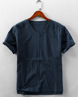 Leo - Klassisches Leinenhemd in Blau