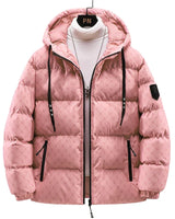 ROBERT - Baumwolljacke mit Allover-Briefdruck in Rosa