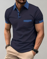 Reinhard | Herren Lässig Polohemd | Kurzarm in Marineblau