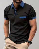 Reinhard | Herren Lässig Polohemd | Kurzarm in Schwarz