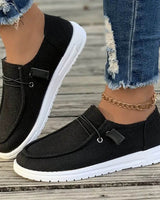 Renate | Damen Slip-On Sneaker Bequem Komfort Alltag in Schwarz