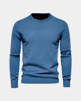 Rene | Herren Minimalistischer Pullover – Minimal Pullover Herren Clean in Blau