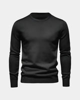 Rene | Herren Minimalistischer Pullover – Minimal Pullover Herren Clean in Schwarz