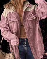 Nina - Retro-Cordjacke in Rosa