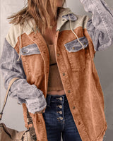 Nina - Retro-Cordjacke in Orange