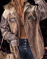 Nina - Retro-Cordjacke in Braun