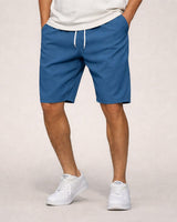 Robert | Elastischer Bund Helle Kordel Shorts in Blau
