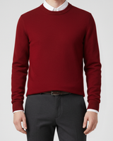 Rundhals-Pullover Für Herren - Francesco in Rot