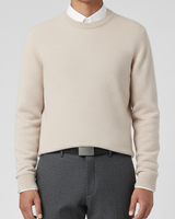 Rundhals-Pullover Für Herren - Francesco in Beige