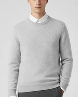 Rundhals-Pullover Für Herren - Francesco in Grau