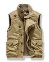 Jackson Fleece Weste in Militär-Sand