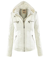 CLARA - ELEGANTE LEDERJACKE in Weiß