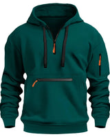 Lars | Hoodie mit Reißverschluss in Grün