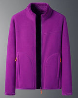 Emil | Damen Warmer Wintermantel mit Stehkragen in Dunkelviolett