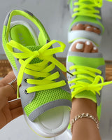 Layla - Schnürschuhe in Grün