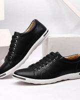 Veganer Leder-Sneaker - Homero in Schwarz