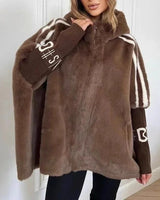 WinterFlausch™ - Jacke aus Ultraweichem Plüsch mit Kapuze und Oversize-Design / Die Perfekte Balance Zwischen Komfort und Stil in Diesem Winter! in Kaffee