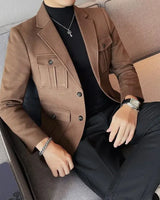 Lauritz™ Blazer mit Klassischem Revers, Faden für Faden Gewebt mit Präziser Schneiderkunst / Der Stille Luxus der Italienischen Mode in Schwarz