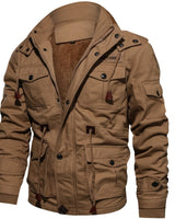 Corbin - Mit Fleece gefütterte Winterjacke in Khaki