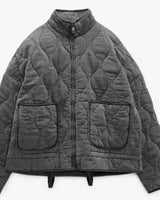 Zara™ - Vintage Steppjacke in Dunkelgrau