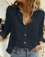 Damen lässige Sommerbluse in Schwarz