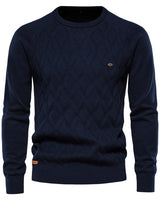 Herren-Strickpullover in Marineblau
