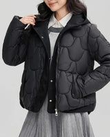FrostHaven™ Steppjacke Mit Kuscheliger Kapuze in Schwarz