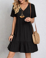 Freesia - Lässiges Sommerkleid in Schwarz