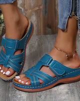 Francesca | Konturiertes Fußbett Orthopädisch Sandalen in Himmelblau
