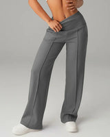 Barcelona™ Damenhose mit hohem, formendem Bund und geradem, lockerem und komfortablem Schnitt in Grau