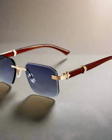 Edda | Randlose Premium-Sonnenbrille in Grau