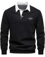 Aron | Golf Polo Pullover in Schwarz