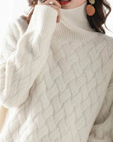 Damen Pullover | Klassisches Design | Ultrazarte Feinstrick-Qualität in Beige