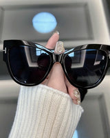 Nia | Retro Cat-Eye Sonnenbrille in Schwarz-Grau