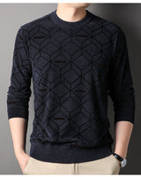 Herren Pullover mit Rundhalsausschnitt - MIKE in Blau