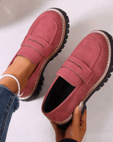Jasha – Loafer Mit Runder Spitze Und Rutschfester Sohle in Rot