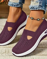 Madelline - Damen-Slipper mit Keilabsatz in Dunkelviolett